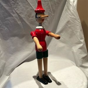 Vintage 16" Pinocchio Wooden Doll by Ma.Gi Milano Italy Mid-Century